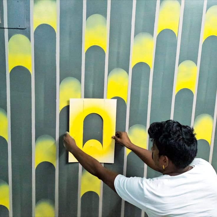 Stencil Art Painting